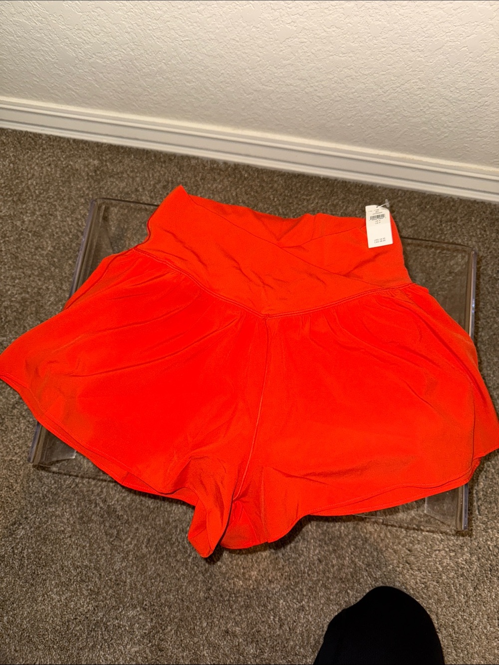 aerie Bright Orange High-Rise Athletic Shorts